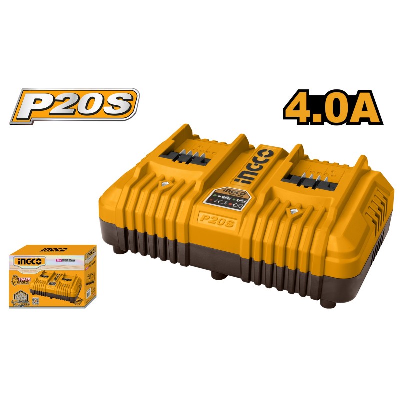 Двойное зарядное устройство  2x21B, 4.0A   INGCO FCLI2034