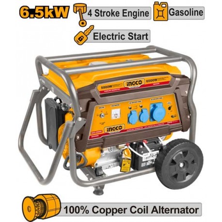 Бензиновый генератор 6.5кВт INGCO GE65006
