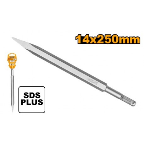 Зубило пикообразное SDS Plus 14x250мм INGCO DBC0112501