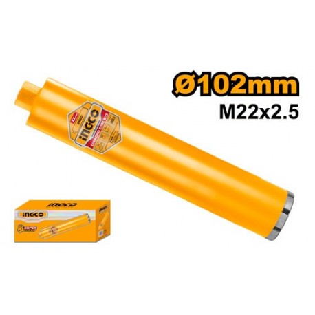 Буровая коронка с алмазным напылением 102мм INGCO  DCB581028