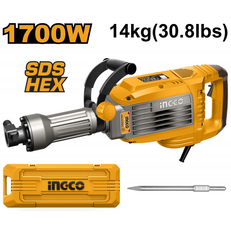 Отбойный молоток INDUSTRIAL 1700W INGCO PDB170068