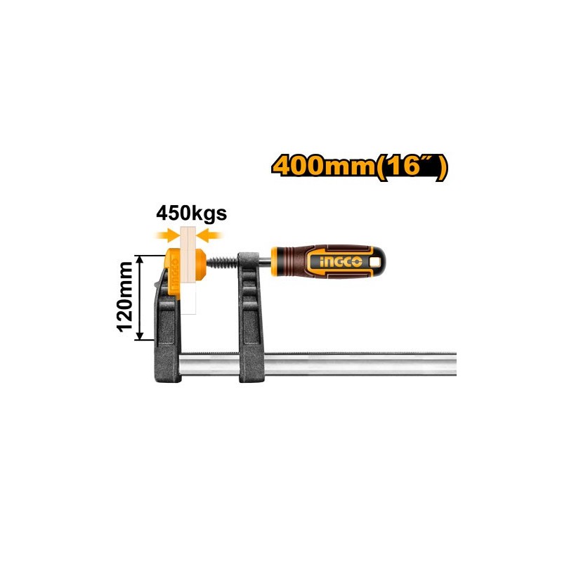 Струбцина столярная 120х400мм INDUSTRIAL INGCO HFC021204