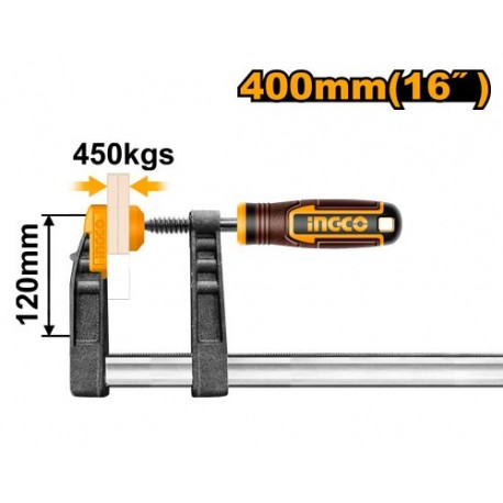 Струбцина столярная 120х400мм INDUSTRIAL INGCO HFC021204