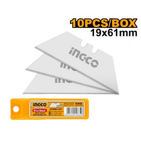 Набор лезвий 10 штук 61*19mm INGCO HUKB61001