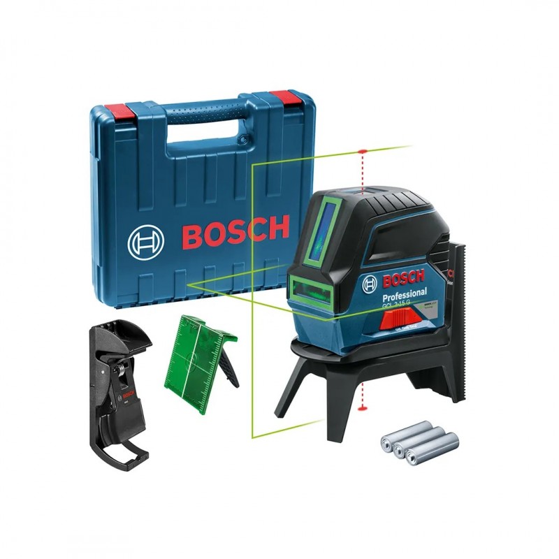 Лазерный уровень Bosch GCL 2-15 G зеленый 15 м 4.5 В IP54