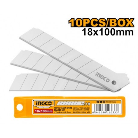 Набор лезвий 18*100мм 10шт. INGCO HKNSB112