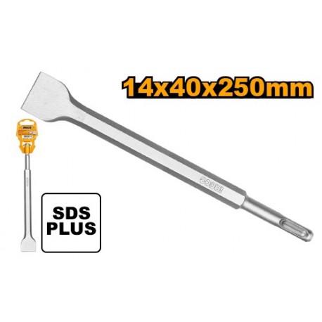 Зубило плоское SDS Plus 14x250х40 мм INGCO DBC0122502
