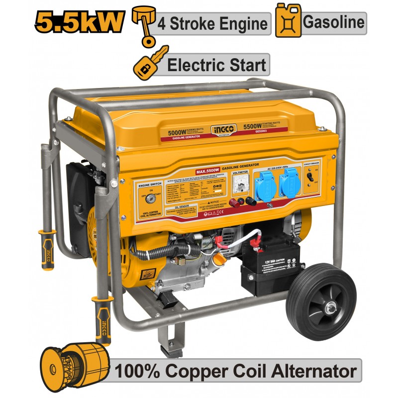 Бензиновый  генератор  5.5kW INDUSTRIAL  INGCO GE55003