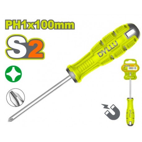 Отвертка крестовая PH1*100мм DYLLU DTSDB214