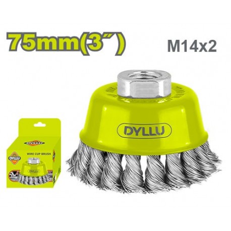 Щетка металлическая для шлифования  M14 D 75мм DYLLU DTCE2401