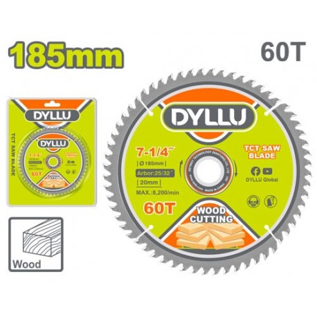 Диск по  дереву 185х20мм 60T DYLLU DTTC1K03