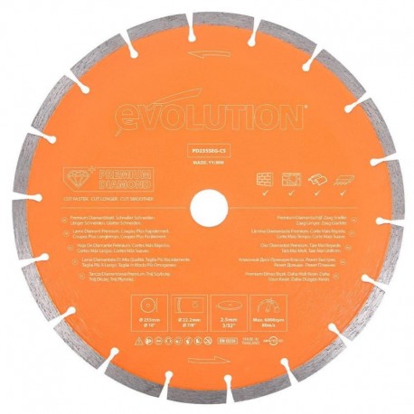 Диск по бетону 255мм Premium Diamond Evolution PD255SEG-CS