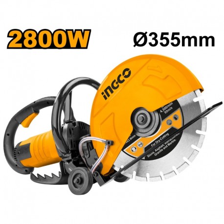 Машина для резки камня и бетона 2800W INGCO PC3558