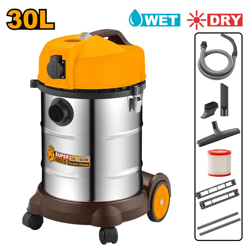 Универсальный пылесос 1400Вт 30Л INGCO  INDUSTRIAL VC14301