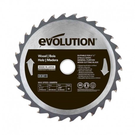Диск по дереву 210 мм Evolution GW210TCT-30