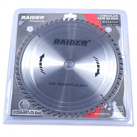 Диск для дерева RAIDER 254x60Tx25.4 mm Rd-SB14